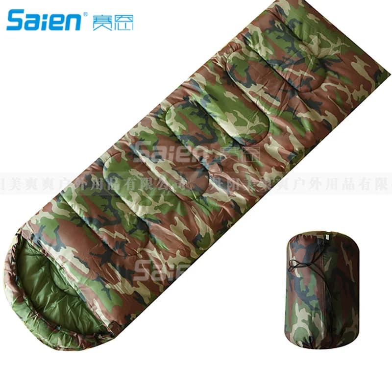 Single person camouflage bag for children or adults camping equipment for outdoor excursions