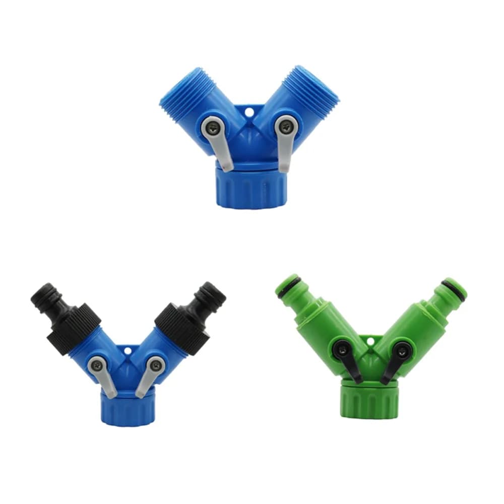 3/4 inches Y Valve Splitter Garden Irrigation Pipe 2-Way Connector Fast Irrigation Agricultural Valve Splitter 1 Pcs