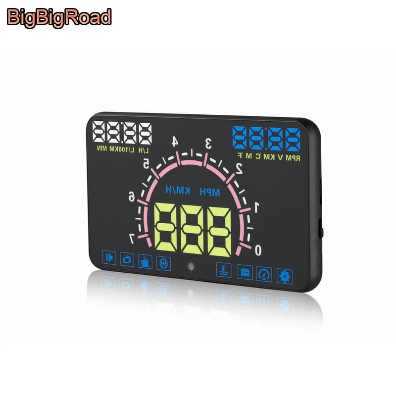 BigBigRoad Per Toyota RAV4 RAV-4 Tarago Sienna Land Cruiser LC100 LC200 Reiz Auto HUD Head Up Display Parabrezza Proiettore OBD2