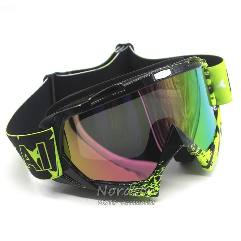 Nuoxintr Occhiali da Moto per Uomo/Donna, Occhiali da Ciclismo, Occhiali per Caschi MX Off-Road, Occhiali Sportivi per Moto