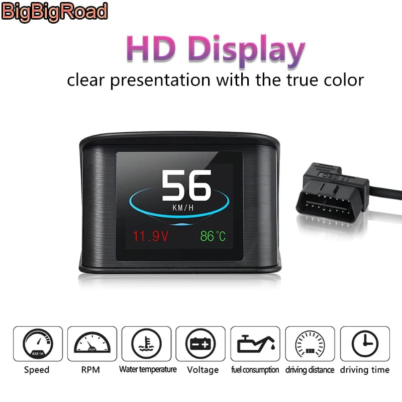 BigBigRoad Car Hud OBD2 Windscreen Projector Head Up Display For Nissan Note Almera Teana Maxima Tiida Pulsar Patrol Y62 Armada