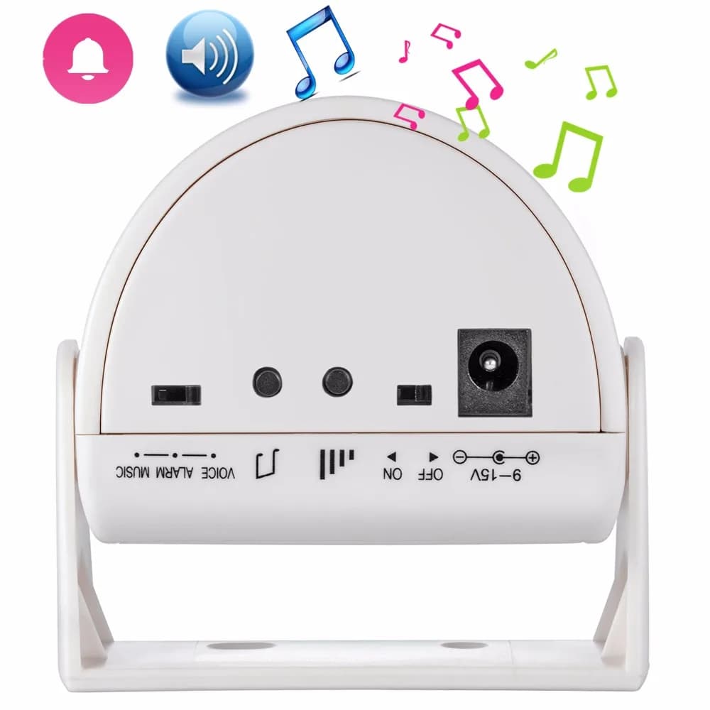 32 brani Benvenuto campanello a infrarossi campanello senza fili volume regolabile campanello per porta rilevatore di movimento PIR allarme per negozio di casa