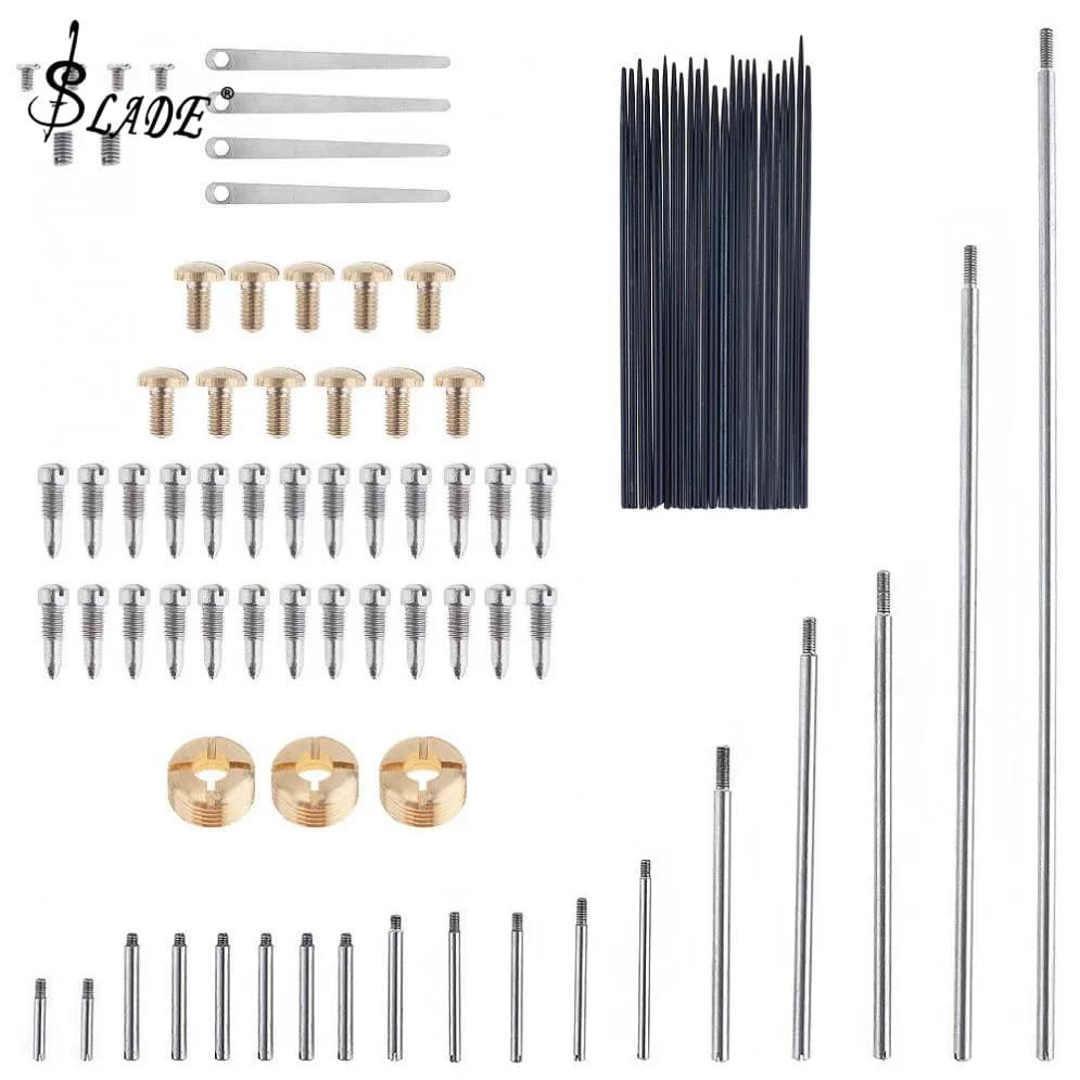 92pcs Saxophone Repair Parts Set Complete Tools Saxophone Key Roller Reed Screws Needle Wind Instrument Repair Kit