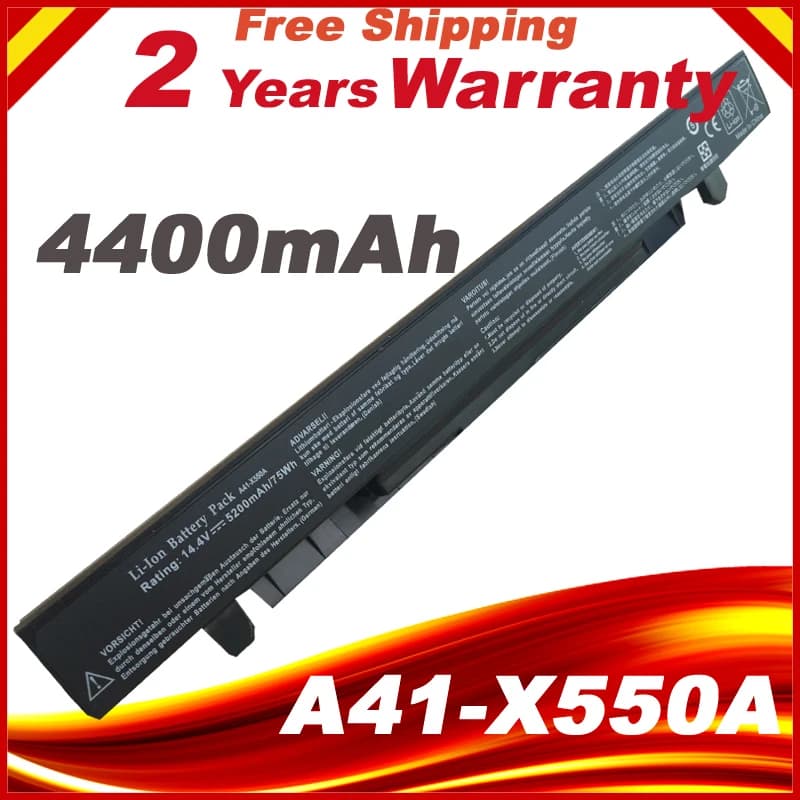 Batteria 8 celle 4400mAh A41-X550A per Asus R510C X550C X550L X550J R510L X550CA X552E X550V X550D R510 X550VX F550C K550L F550V P