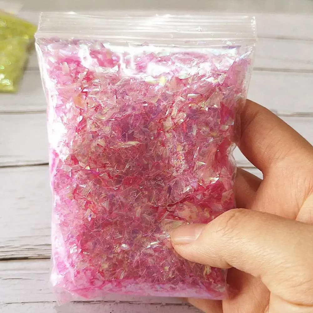 20g FAI DA TE Accessori Slime Giocattolo di Riempimento Borsette di Zucchero di Carta di Carta della Polvere di Scintillio Per Crystal Clear Soffici Slime Giocattolo del Regalo