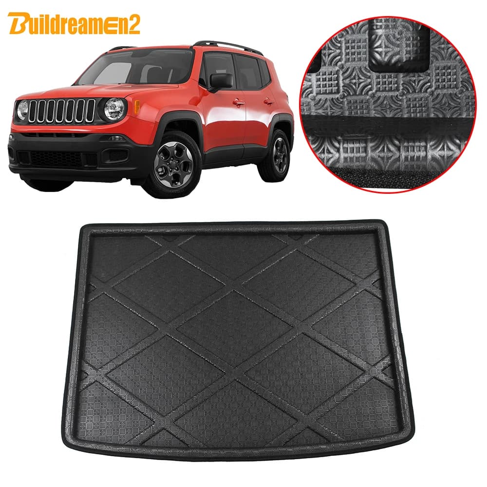 Buildreamen2 Per Jeep Renegade (BU) Auto Baule Posteriore Zerbino Boot Liner Cargo Vassoio Pavimento Tappeto Zerbino 2014 2015 2016 2017 2018