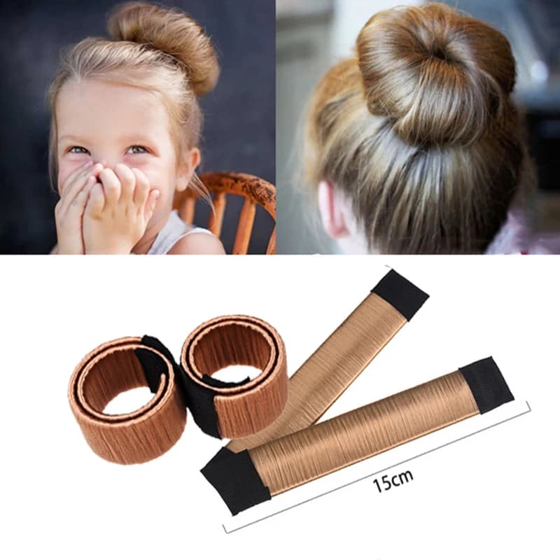 Parrucca per ragazze riccioli per capelli accessori Bud fascia per capelli piatto francese parrucca strumento per fascia Twist Kid Bun Maker Hairband donna bigodino di capelli regalo