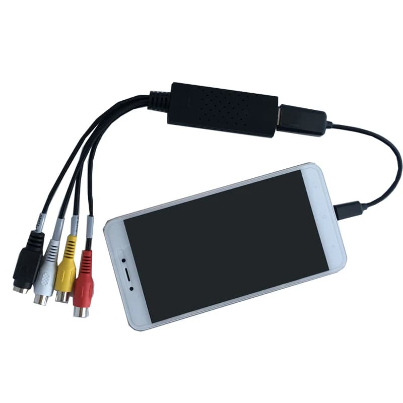 Scheda di acquisizione USB per telefono Convertitore di acquisizione video da VHS a DVD per Mac OS Linux Win7 8 XP Vista VHS Adattatore per lettore