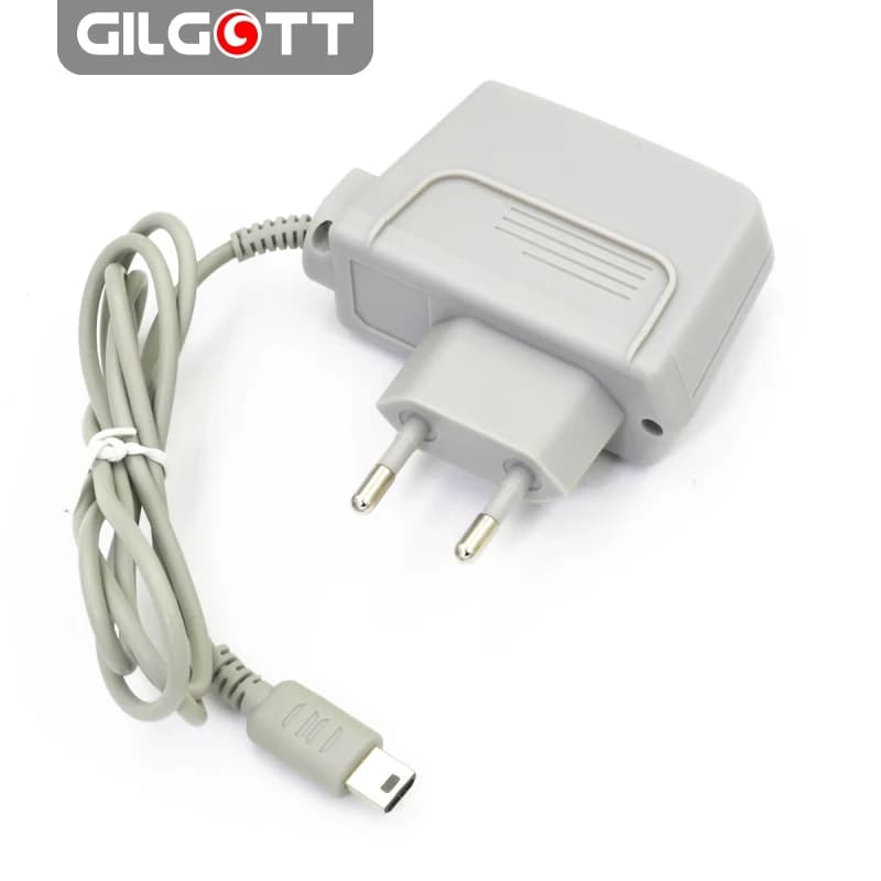 Alimentatore adattatore per caricabatterie con spina UE da parete da viaggio CA 100-240 V per Nintendo DSL DS Lite NDSL - Grigio