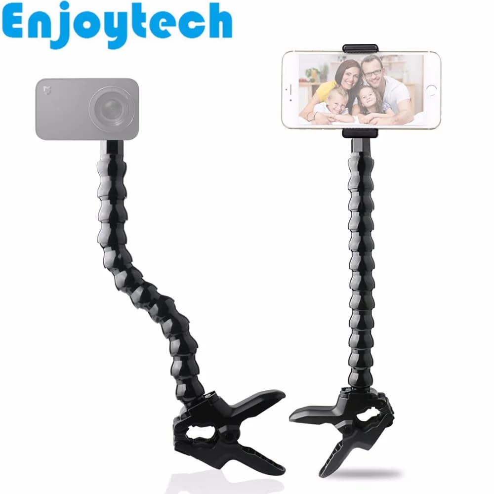 Braccio flessibile Polpo Tubo a collo di cigno Supporto monopiede per Gopro Hero SJcam DJI OSMO Supporto per selfie stick per telefono cellulare