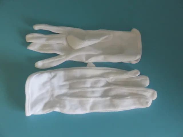 12pair Cotton short white gloves security etiquette thin gloves protective gloves driver non-slip protective gloves cleaning