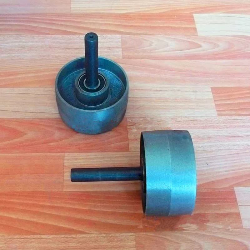 Iron wheel with abrasive tape with sanding shaft Polishing wheel with anti-running wheel iron wheels