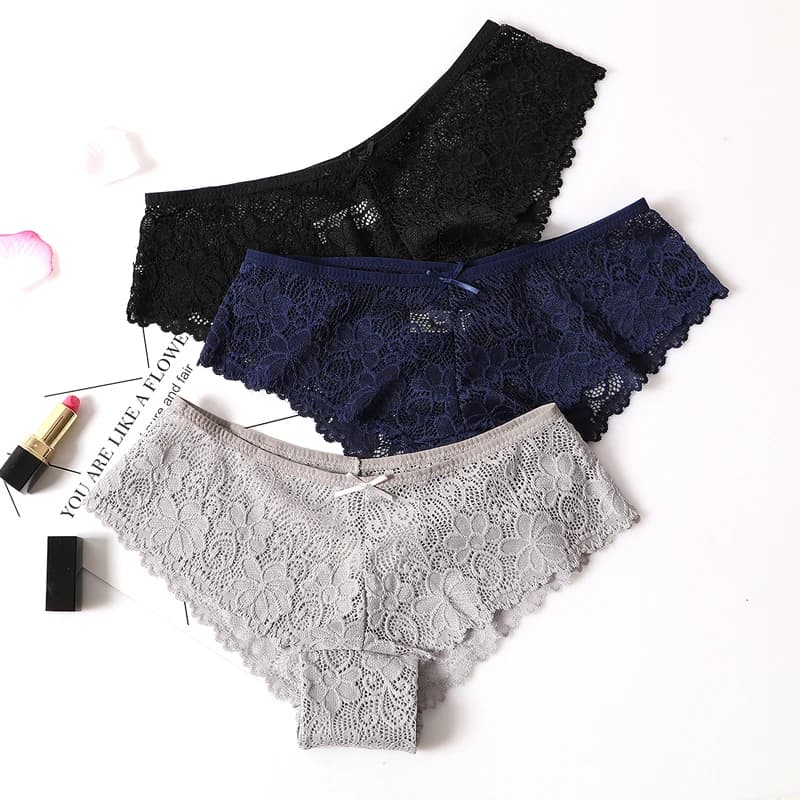 Fashion Women Cotton Low-Rise Seamless Briefs Sexy lace panties are ultra-thin breathable Soft Comfortable Female Panties M/L