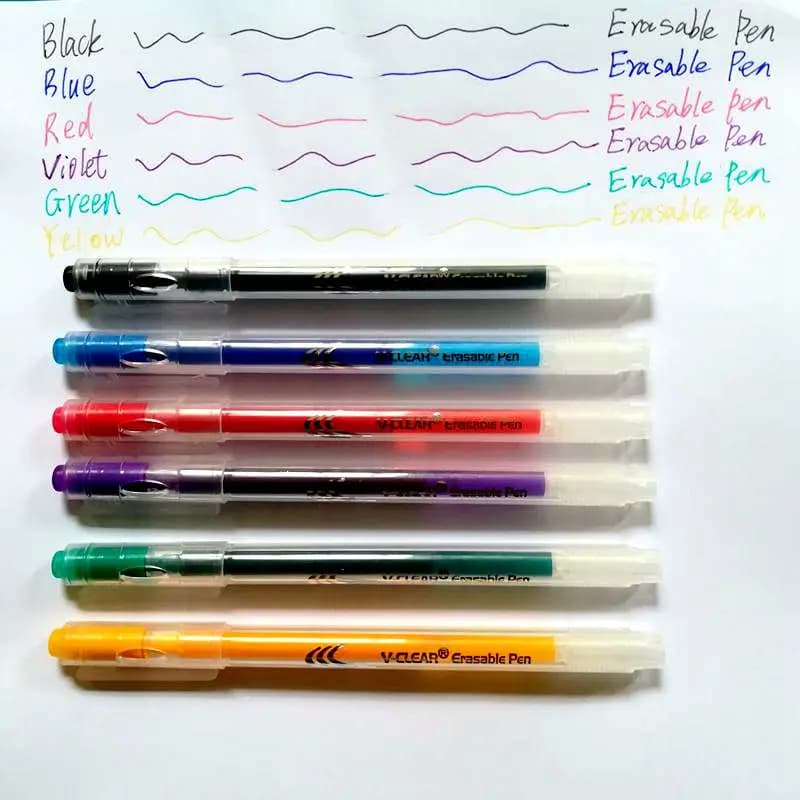 VCLEAR Penna cancellabile Penna a frizione Ricarica cancellabile 6 colori Cancelleria Gel Penna cancellabile Materiale scolastico Penna per studenti per la scrittura
