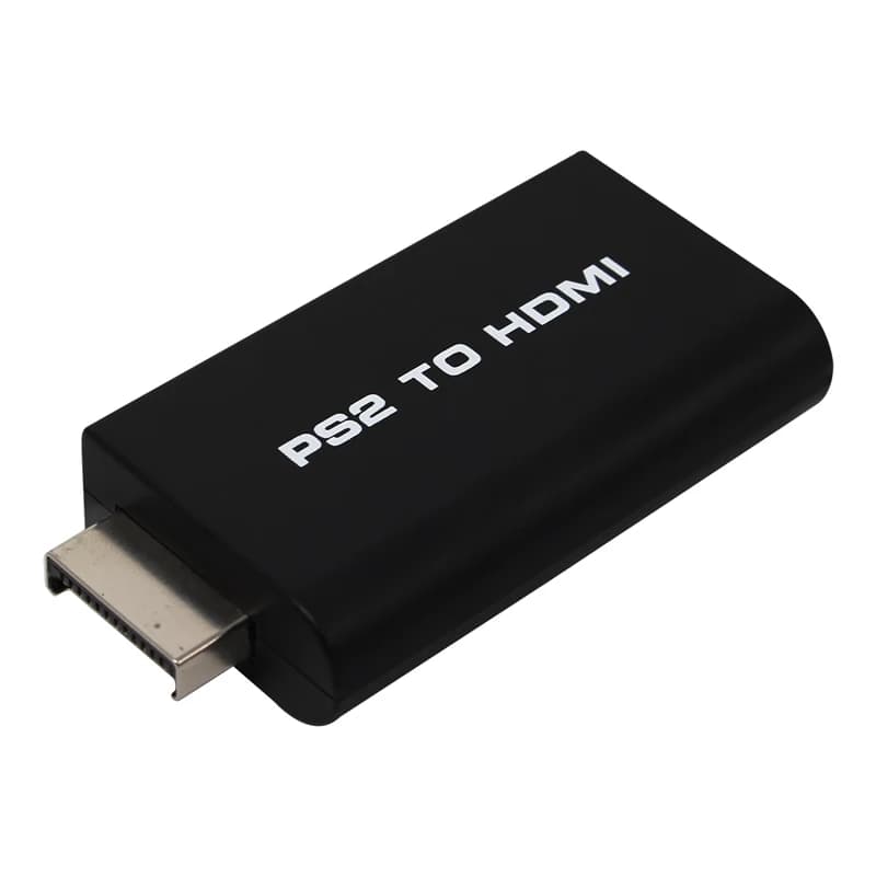 Mini per adattatore convertitore video compatibile da PS2 a HDMI con uscita audio da 3,5 mm per supporto PC HDTV 480i 576i 480p