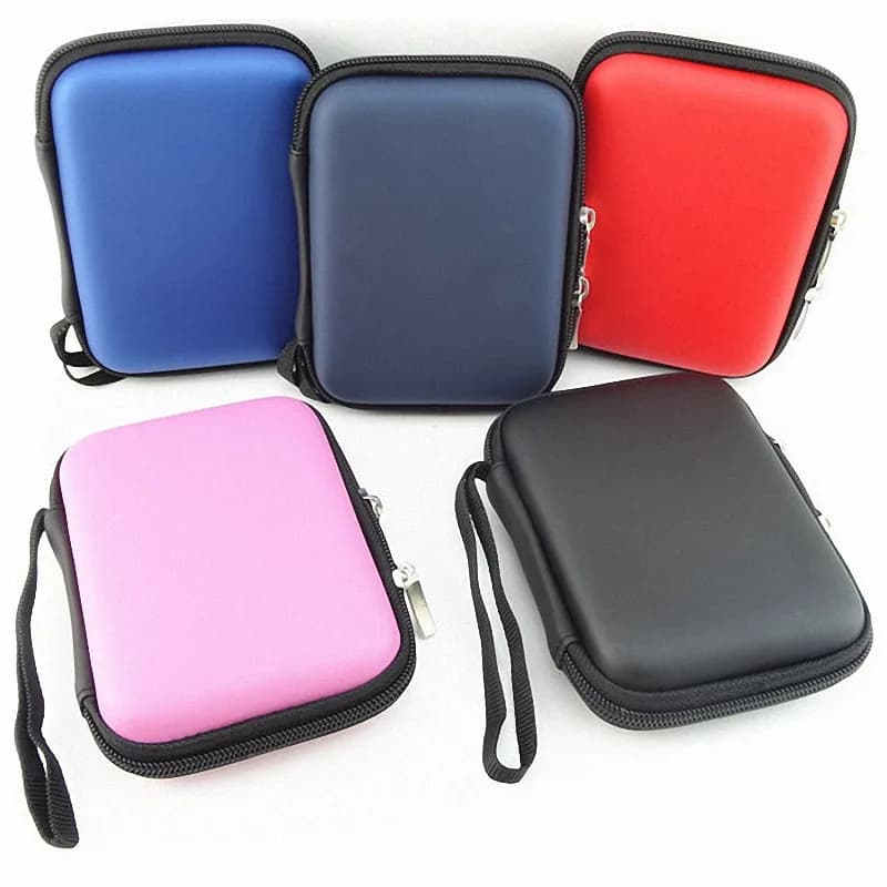 Borsa per disco rigido portatile con cerniera esterna da 2,5 HDD Custodia per disco rigido per protezione per disco rigido GPS da 2,5