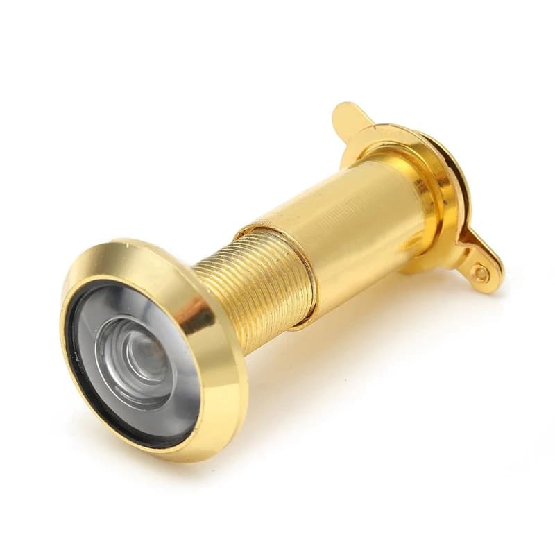 200 gradi A Scomparsa 36-58 millimetri di Sicurezza Visore Del Portello di Peephole Spioncino Spioncino + Copertura, Oro