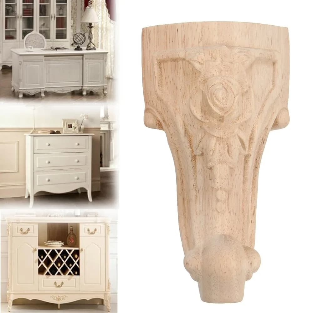 4 pezzi gambe per mobili in legno massello piedi di ricambio divano sedia tavolo armadio 20 cm mobili intaglio gambe per mobili