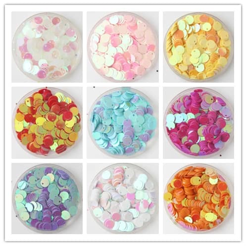 4000 pz/lotto (50g) 6mm AB Foro Laterale Piatto Allentato Paillette Con Paillettes Cucito, Mestiere di Nozze, Bambini Accessori Per Indumento FAI DA TE