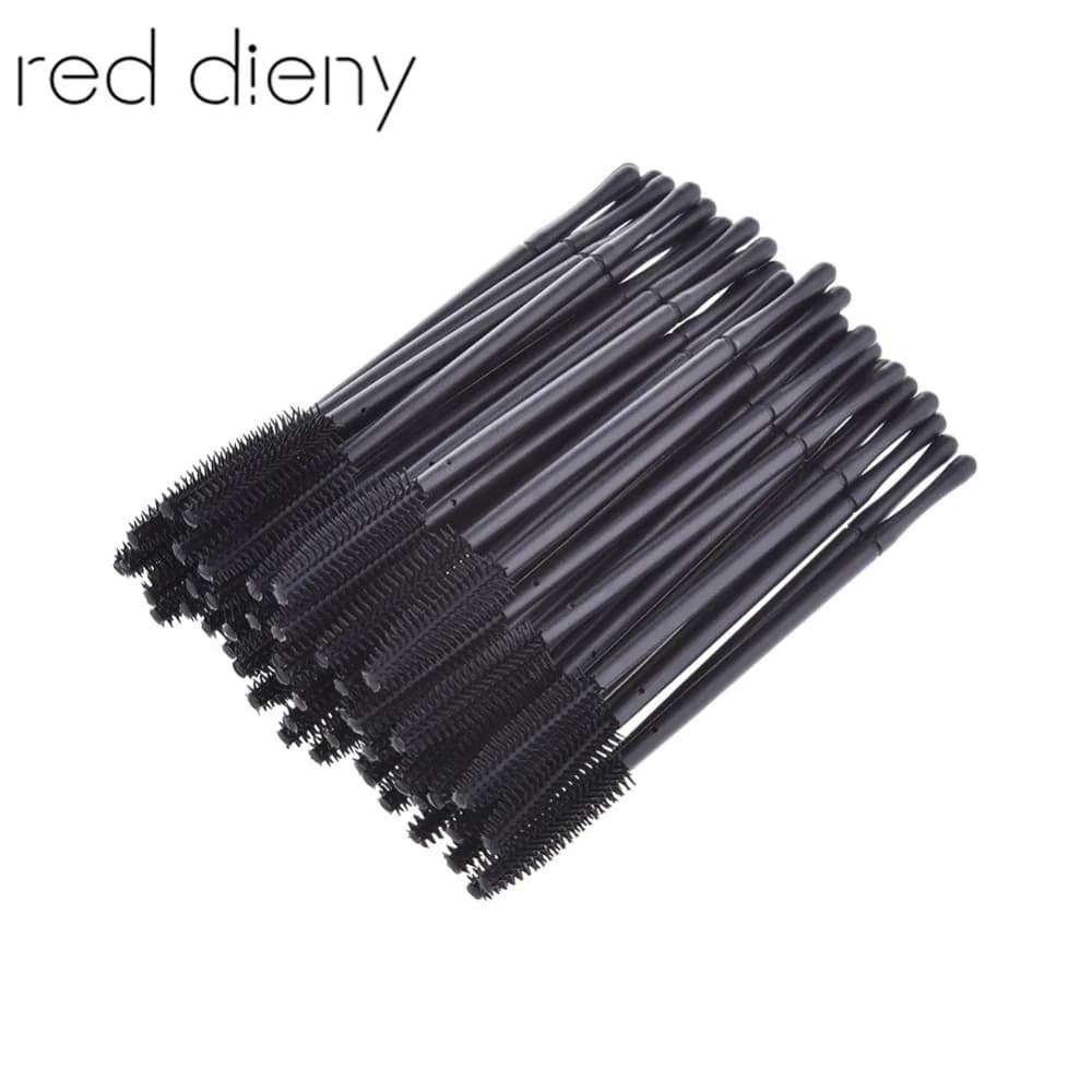 50 pcs/pacco Durable Micro disposable individual applicators brush for Mascara tool for make-up of lashes stick for lashes in Silicone