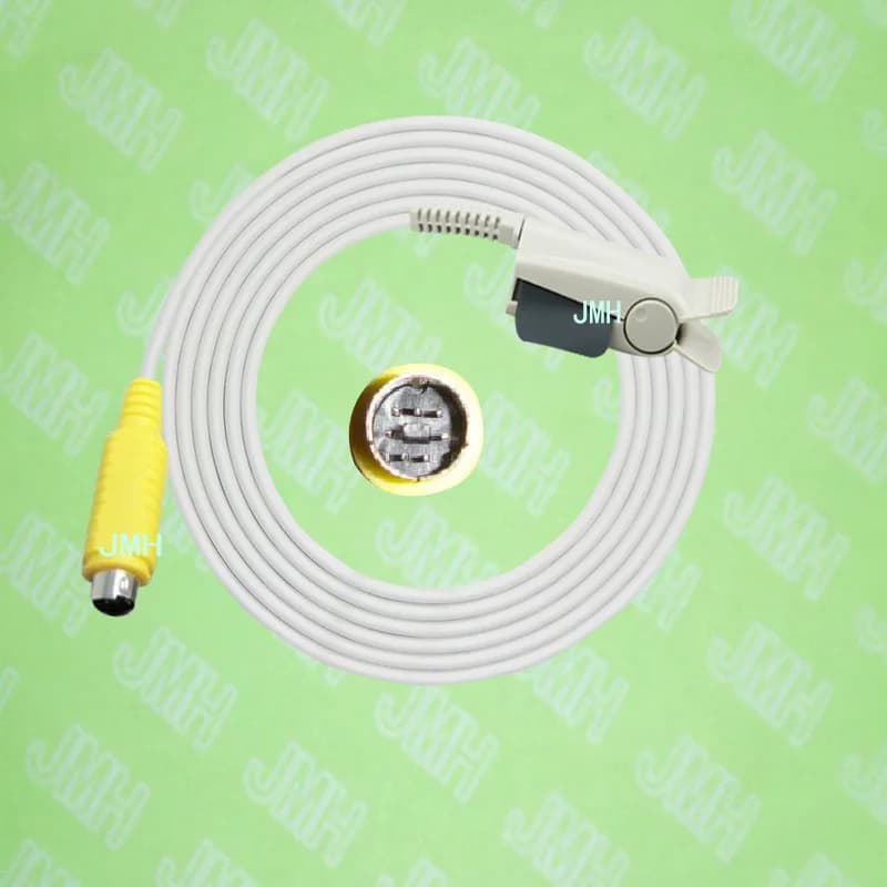 Compatible with MEK MP700, MP800 Pulsossimeter monitor, adult finger sensor spo2 sensor.7pin, Nellcor clip.