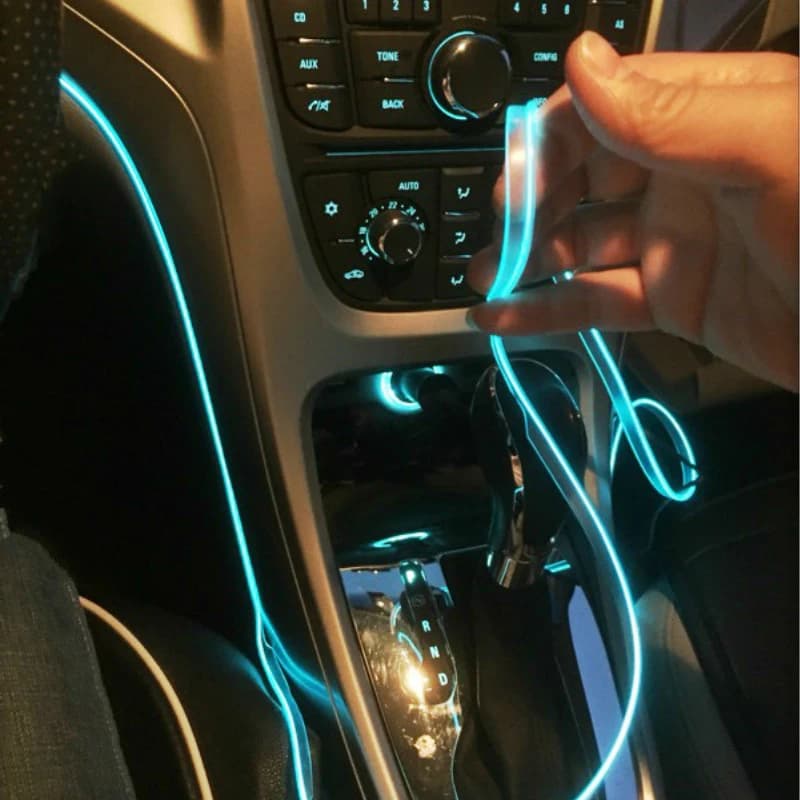 Lampada interna per auto Striscia al neon led El Adesivo luce fredda per Mercedes Benz W201 Classe A GLA W176 CLK W209 W202 W220 W204 W203 W210