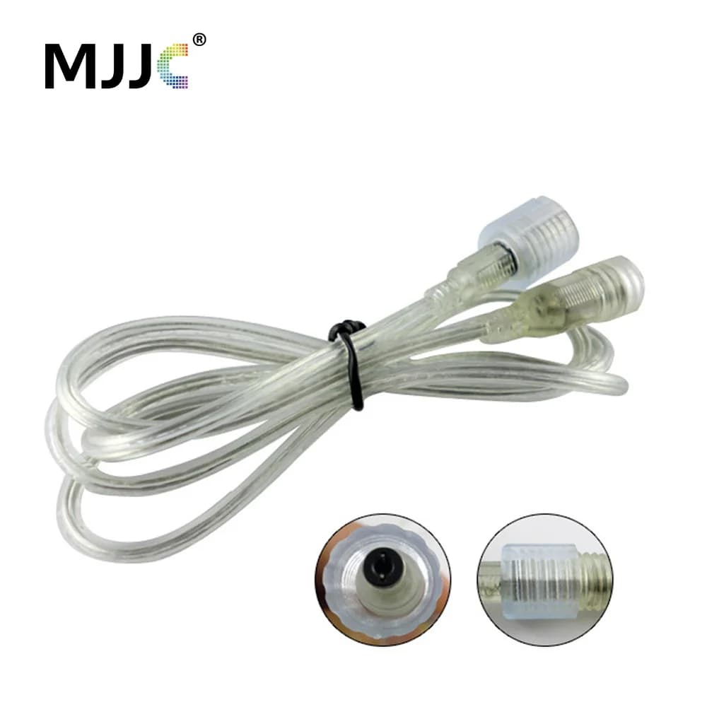 Male Female Crystal DC Power Cord 1M IP68 Waterproof Connector Extension Cable Wire for 12V 24V LED Strip Light