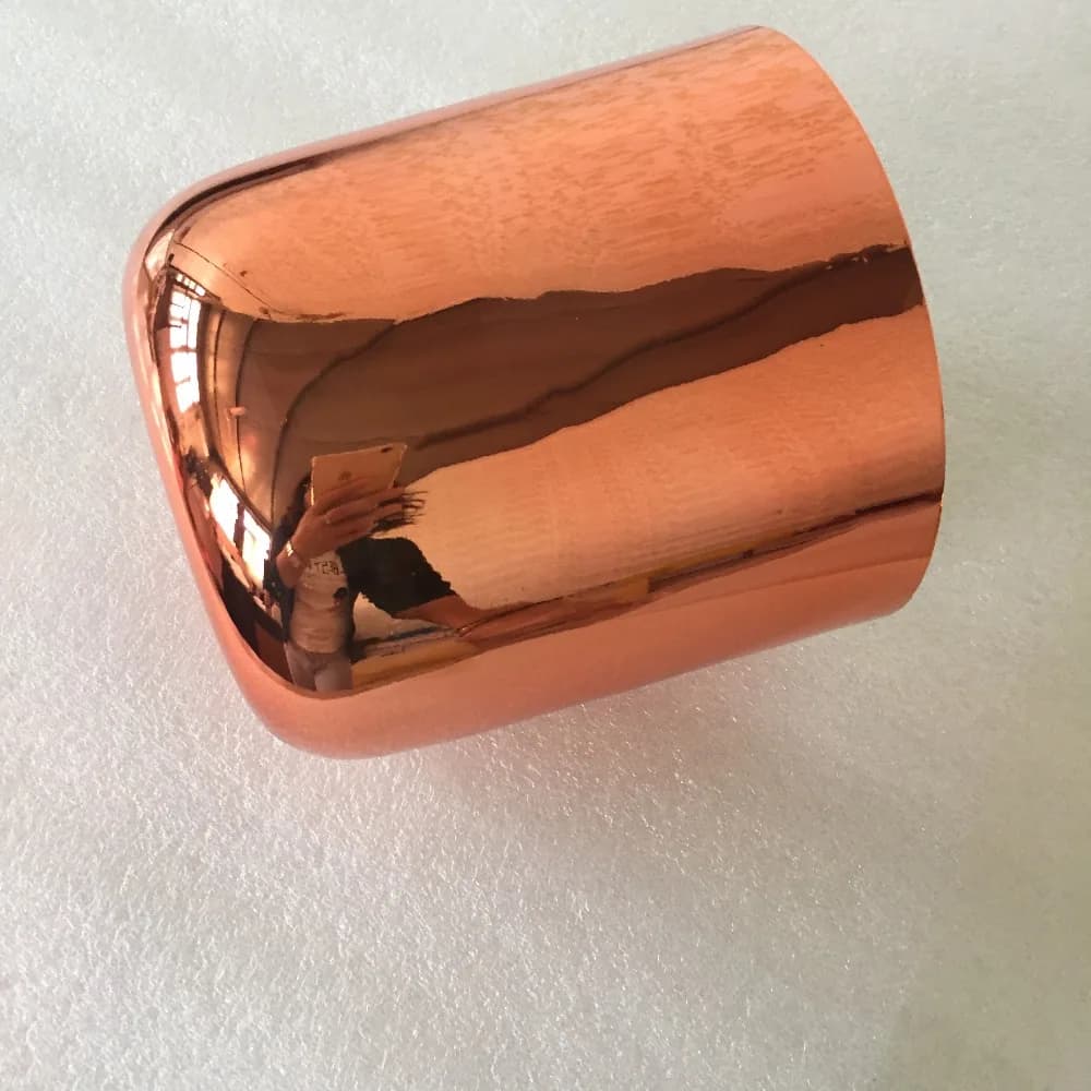 3rd Octave 432hz Perfect C# Note Sexual chakra about 8" rose golden color Crystal Singing bowl for sound theraphy.
