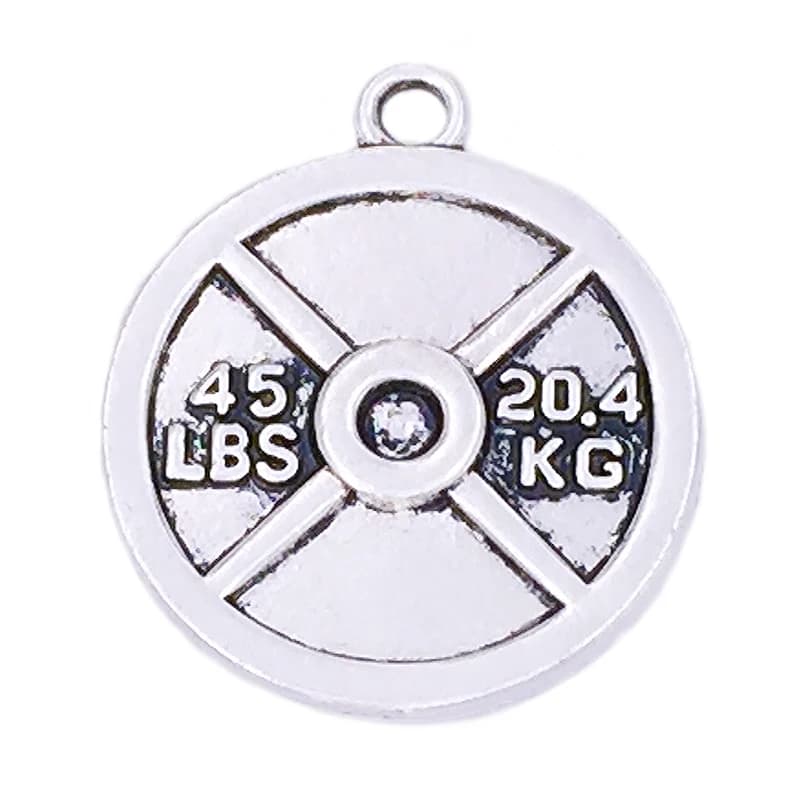 45 pounds weight flat pendant, for gym, sports, fitness, bodybuiling, crossfit, eco-friendly, for jewelry creation