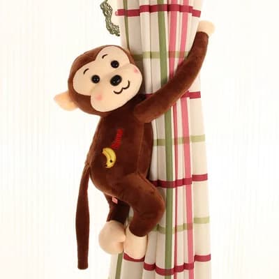 simpatico peluche scimmia incline circa 40 cm scimmia marrone bambola morbida giocattolo per bambini regalo di Natale w1428