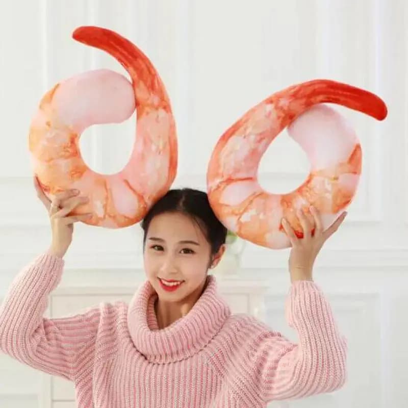 Nuovo 1pc 40 centimetri Creativo Peluche Pelati Gamberetti Animali di Peluche Giocattoli di Peluche U Neckpillow Gamberetti Cuscino Cuscino Giocattoli Per Bambini regalo di compleanno
