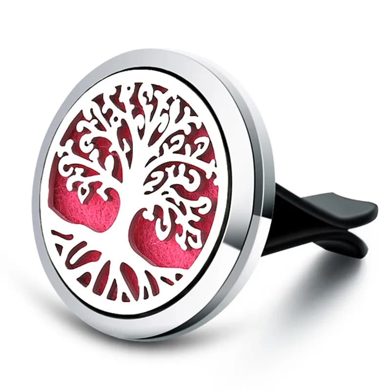 New Tree of Life Auto Aromatherapy Diffuser Stainless Steel Air Vent Deodorant For Auto Essential Oil Diffuser Perfume Medaglioni Jewelry