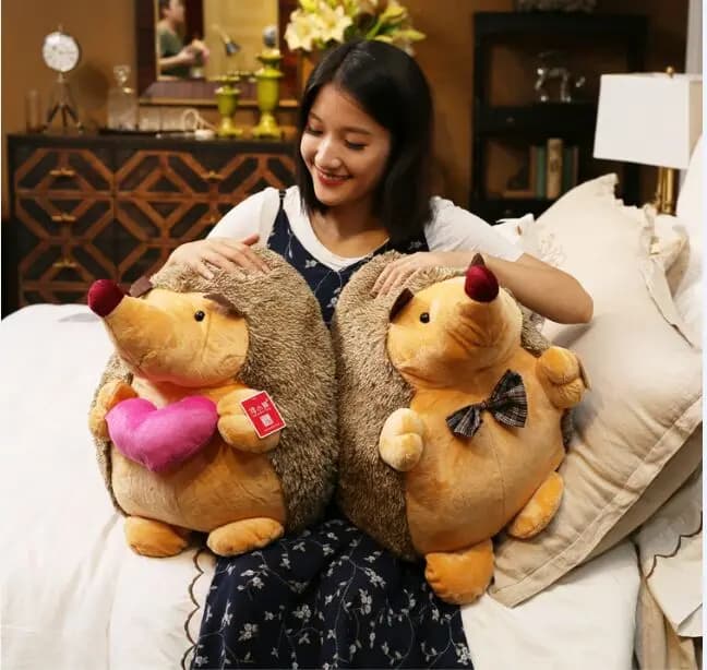 giocattolo creativo grande 45 cm ama il riccio peluche coppie riccio bambola morbida che abbraccia cuscino regalo di nozze regalo di compleanno b2200