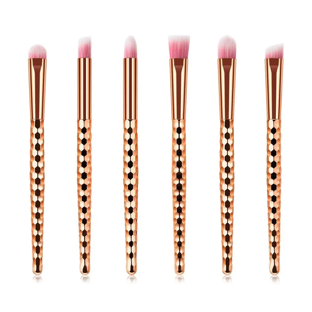 2026 New 6 Pcs Eyes Makeup Brushes Set Foundation Eyeshadow Angled Eyebrow Shading Make Up Brush Eyes Beauty Cosmetic Tools Kit