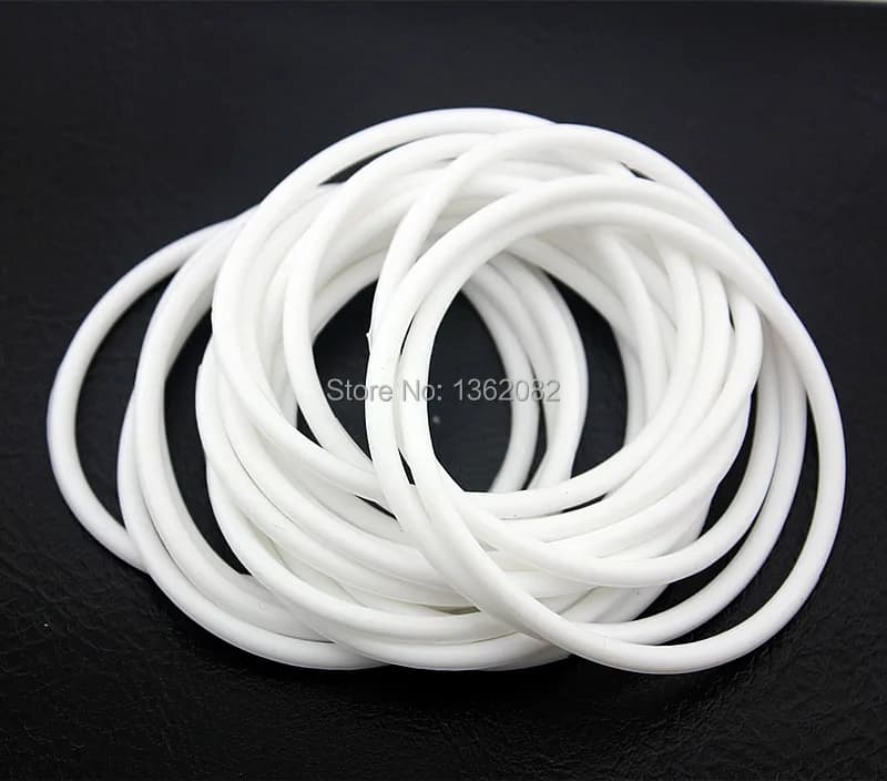 10PCS/Lot Black White Rubber Bracelets Wristband Friendship Rubber Gummy Hairband Unisex bangles Bracelets