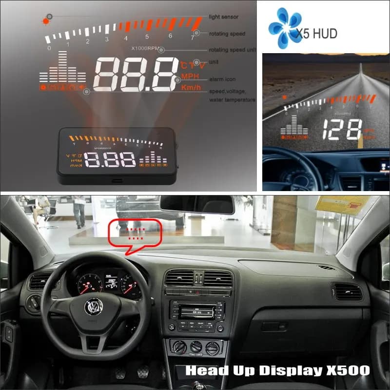 Display Head-Up HUD per Volkswagen VW Passat/Polo/Golf/Jetta 2009-2019, Proiettore su Parabrezza