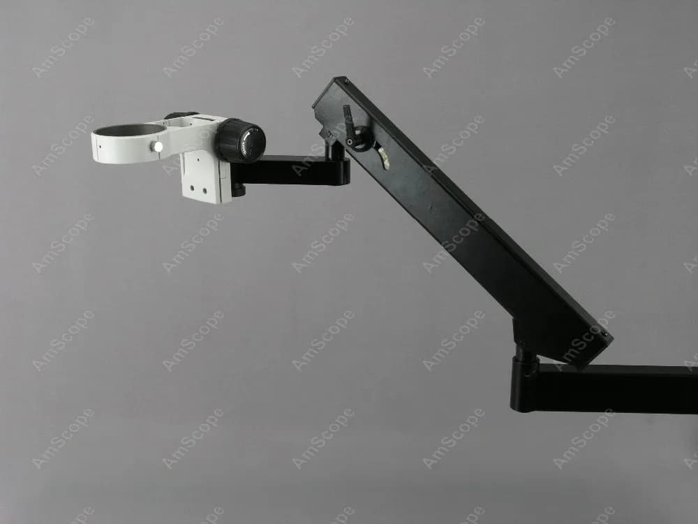 AmScope Supporto articolato con morsetto per montante e rack di messa a fuoco per microscopi stereo