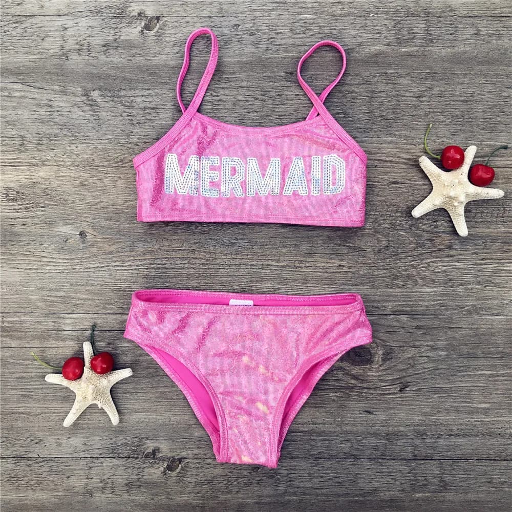 3-8 years mermaid sequins swimsuit kids bikini 2026 cute kids bikini beach wear biquine swimsuit 292