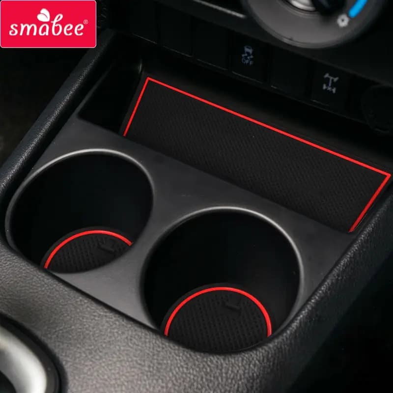 Cup Mats with SMABEE Gate Slot for Toyota Hilux SR5 4x4 Hilux REVO Hi-Rider Manual 2015-2022 Anti-slip Pad Accessories