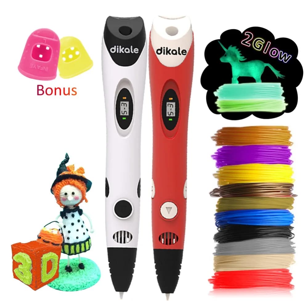 Dikale 3D Disegno A Penna 7th Generation 3D Stampante Penna Matita Stencil 3D Stift Drucker eBook Ricarica PLA Filamento Bambino Adulto regalo FAI DA TE