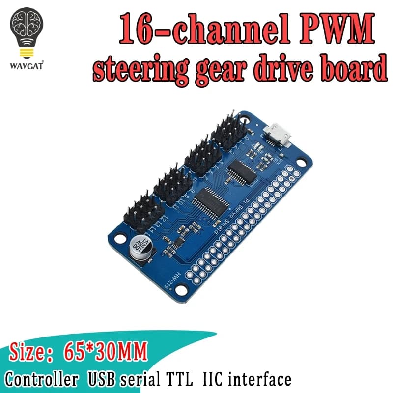 Raspberry Pi Servo Driver Cap providing PWM output precise I2C interface support with 16-bit Raspberry Pi Zero/Zero W/3B +