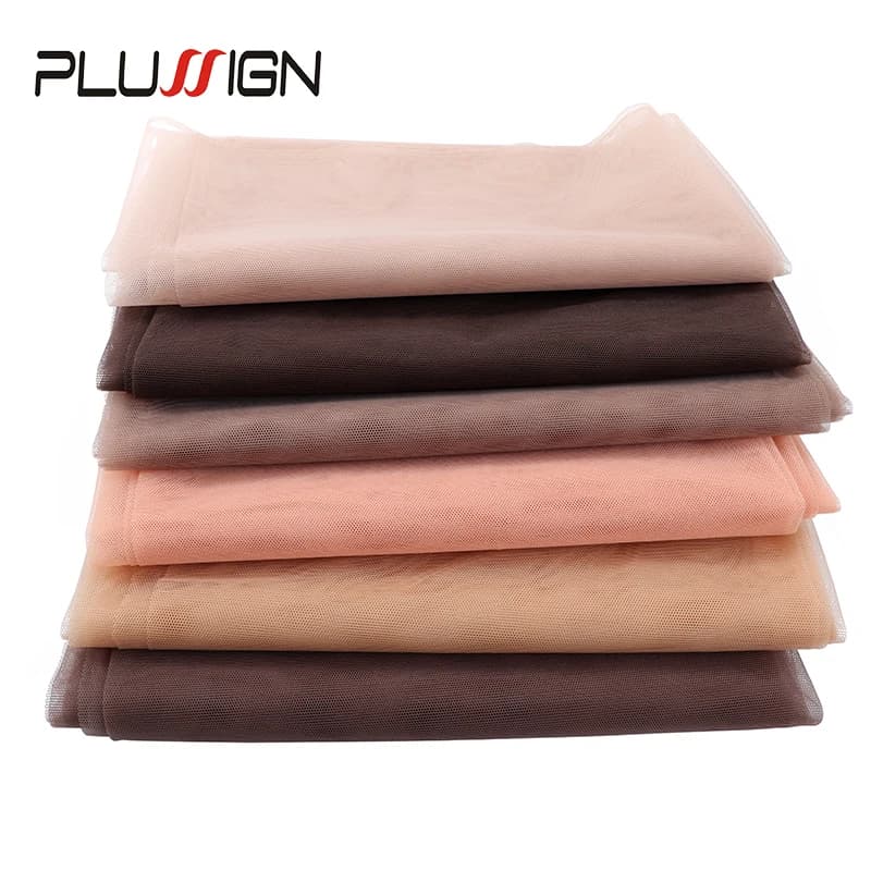 Plussign best quality Swiss lace for wig making lace for closing transparent wig of dark color light tools of weaving of the foundation