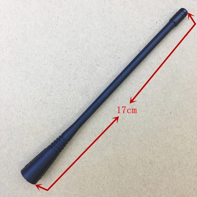 50x UHF 400-470 mhz Antenna a frusta flessibile per motorola GP338,GP328,GP3188,GP68,GP340,GP88S,GP88,CP140, ecc walkie talkie 17 cm