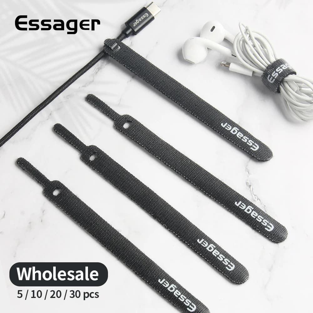Essager Organizzatore di cavi Caricatore per auricolari Protezione per cavo Protezione avvolgicavo per mouse Clip per supporto per gestione cavi USB per iPhone