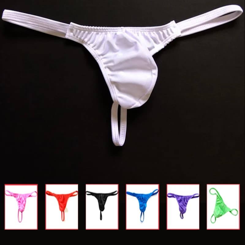 sexy New hot Cintura sottile Mens G Stringhe e infradito Stretti Mens Sospensorio Custodia erotica per pene Sissy Mutandine String biancheria intima gay