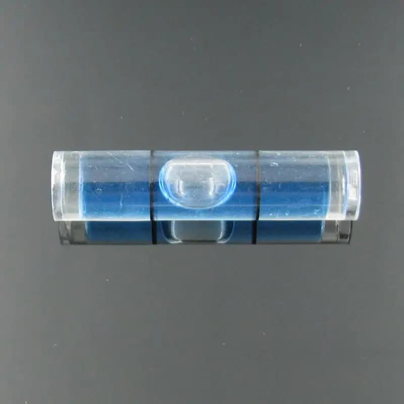 HACCURY 8*35mm Plastic Level Photo Frame Mini Bubble Level Tubular Water Level Tool Blue Color