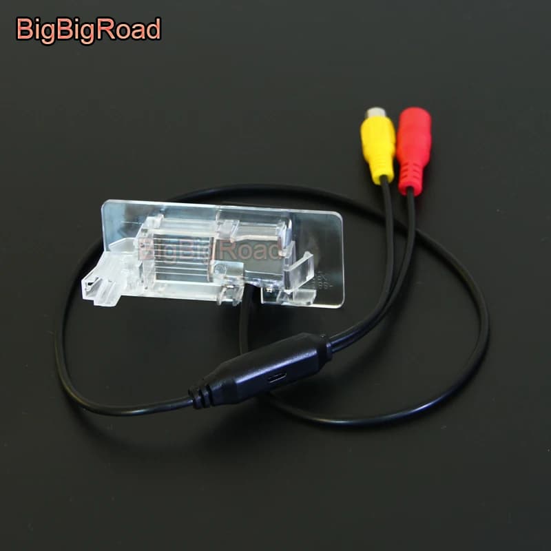 BigBigRoad Car Intelligent Dynamic Trajectory Tracks Rear View CCD Camera For skoda Octavia 3 yeti (no spare wheel on the door)