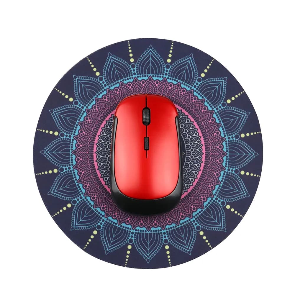 1PCS Vintage Bohemian Round Computer 3D Game Carpet Mouse Pad Mat Anti Slip Mousepad
