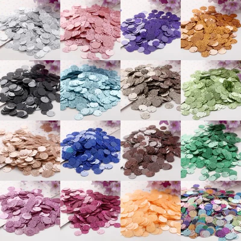 ISequins 200 Pcs 10 millimetri di Scintillio di Paillettes Piatto Rotondo IN PVC Paillettes con Flash Polvere paillettes Per Le Imbarcazioni lentejuelas para manualidades