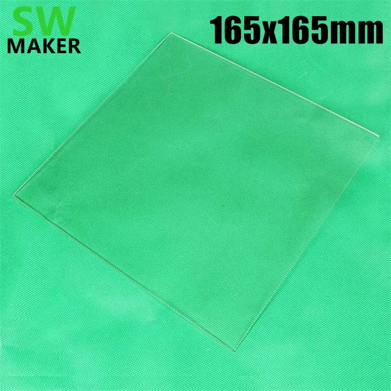 165x165x3mm 3D Printer Build Plate Glass Borosilicate Plate Polished Glass Edge for Creality Ender-2 3D Printer